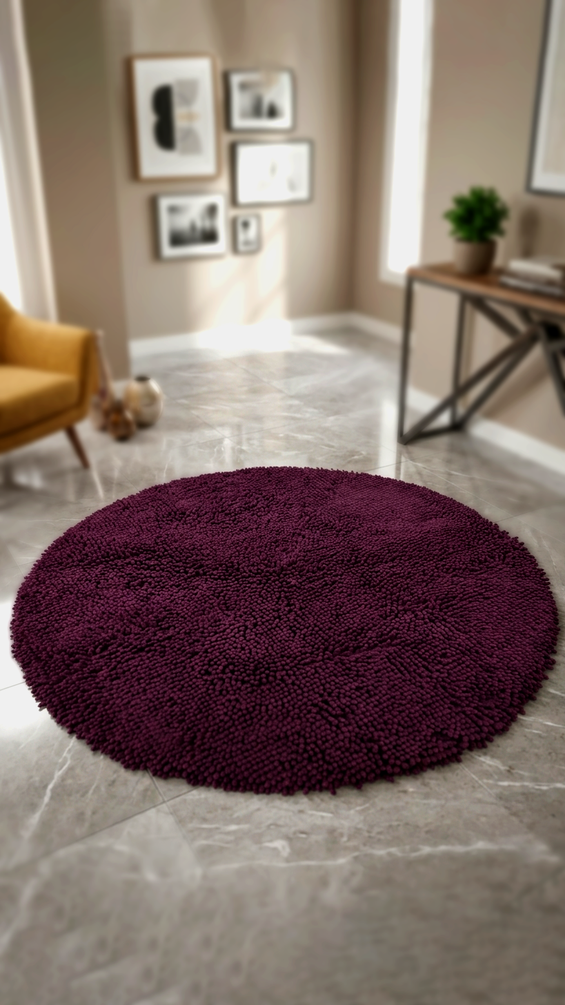 Round Shaggy Rug