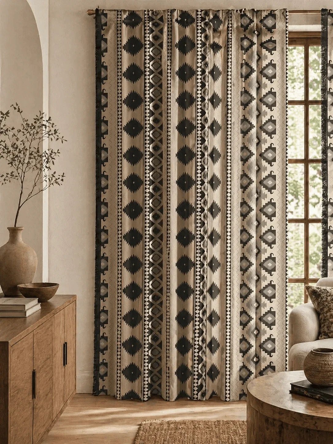 Floral printed 100% cotton curtains