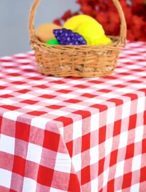 Oasis Home Collection Cotton YD Round Gingham 70 IN Round (177.8 cm)