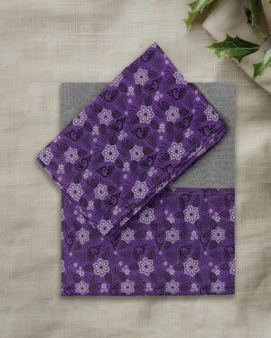 Thick 100 percent cotton queen size border bedsheet with 2 pillow covers