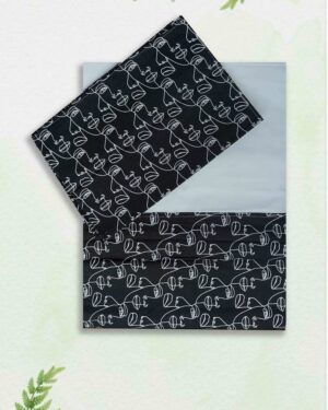 premium cotton king size border bedsheet 100x110