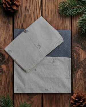 Breathable handloom cotton queen border bedsheet