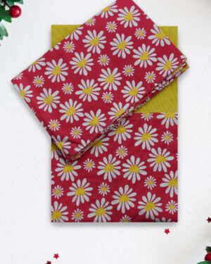 Pure cotton king size border bedsheet 100x110 with 2 pillow covers free shipping