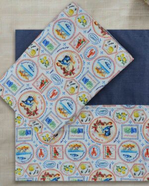 Printed thick cotton queen bedsheet with border