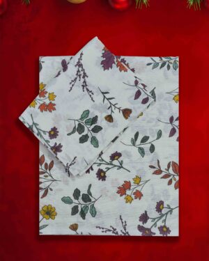 100 percent pure cotton single bedsheet with pillow cover classic print