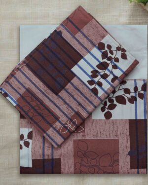 100% cotton queen size bedsheet border design with pillow covers