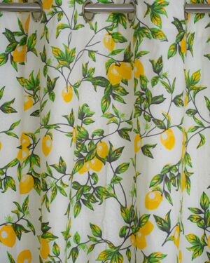 Premium handloom cotton floral curtain 8 feet length