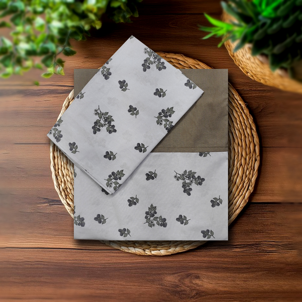 Classic handloom cotton queen size bedsheet with pillows