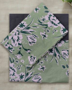 Printed thick cotton queen bedsheet with pillow covers