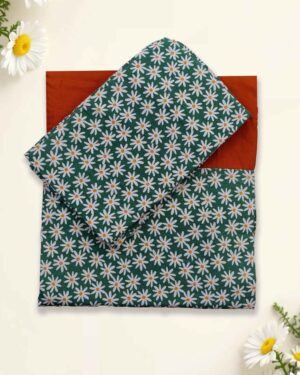 Luxury Look Cotton Queen Border Bedsheet 90x100 with 2 Pillow Covers ₹589