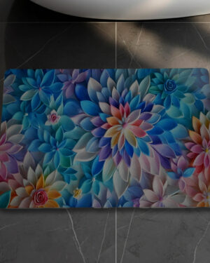 Anti slip 3D printed water absorbing door mat