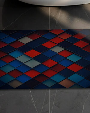 Soft microfiber 3D printed door mat quick dry