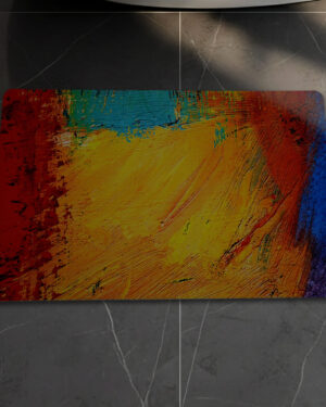 Water absorbing 3D colourful printed door mat lightweight quick dry