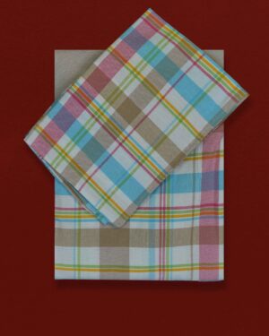 Elegant handloom cotton king size bedsheet 100x110 with matching pillow covers