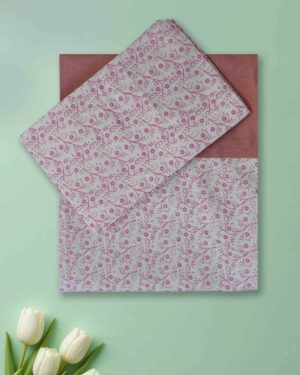 Pure cotton queen size border bedsheet 90x100 with 2 pillow covers soft printed design