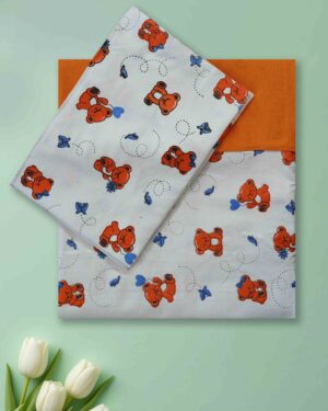 luxury printed cotton queen bedsheet border style pillow covers