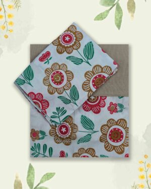 Soft Feel Pure Cotton Queen Size Border Bedsheet with Pillow Covers – ₹589