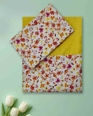 premium pure cotton queen size bedsheet border pattern with pillow covers