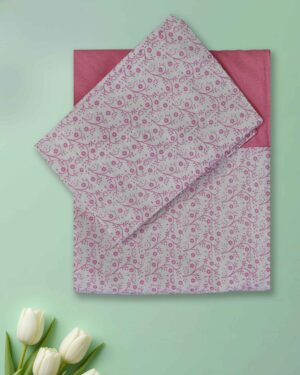 elegant cotton queen size bedsheet border print 90x100 with pillow covers