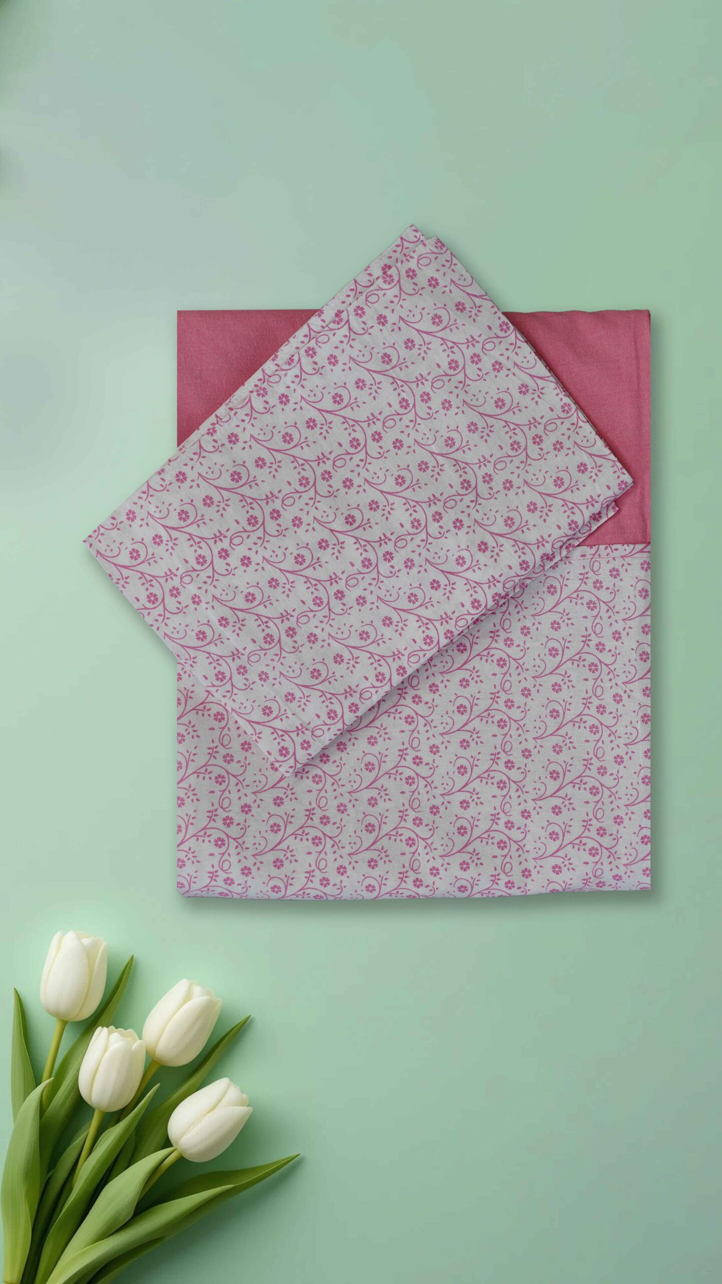 elegant cotton queen size bedsheet border print 90x100 with pillow covers